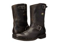 New Frye Engineer Boots for Men - Stone Engineer - Black Polished Stonewash On Sale